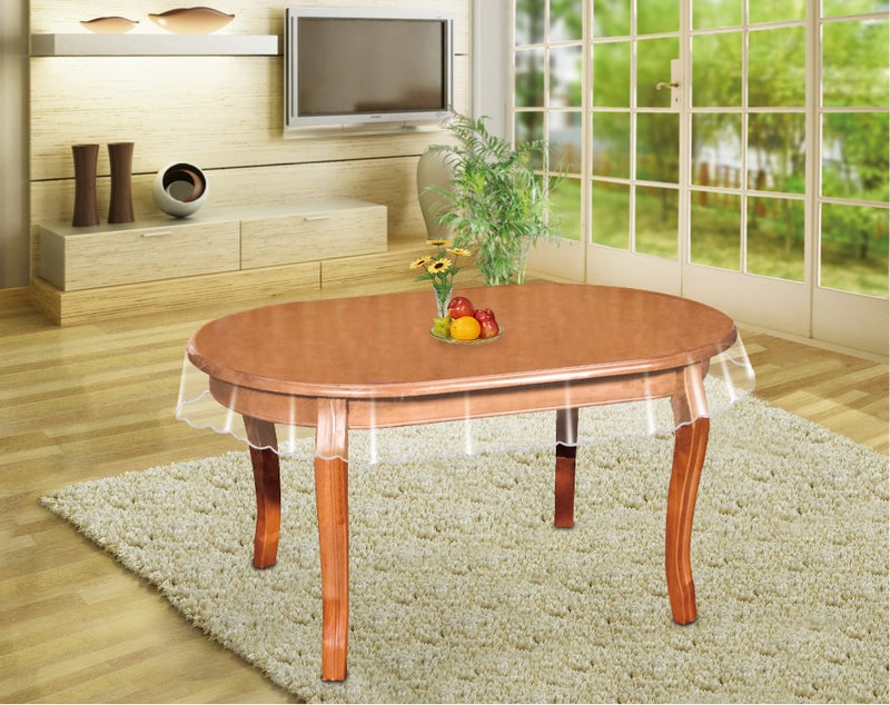 ENNAS Clear Oval Tablecloth Protector 54 x 72 Inch â€“ Waterproof PVC Vinyl Tablecover for Oval Dining Table, Transparent Spill-Proof Table Pad for Kitchen, Outdoor, or Holiday Use - Image 3