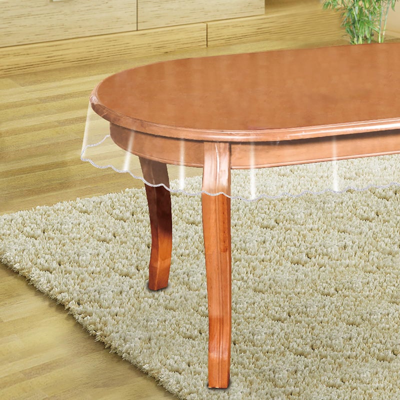 ENNAS Clear Oval Tablecloth Protector 54 x 72 Inch â€“ Waterproof PVC Vinyl Tablecover for Oval Dining Table, Transparent Spill-Proof Table Pad for Kitchen, Outdoor, or Holiday Use - Image 1