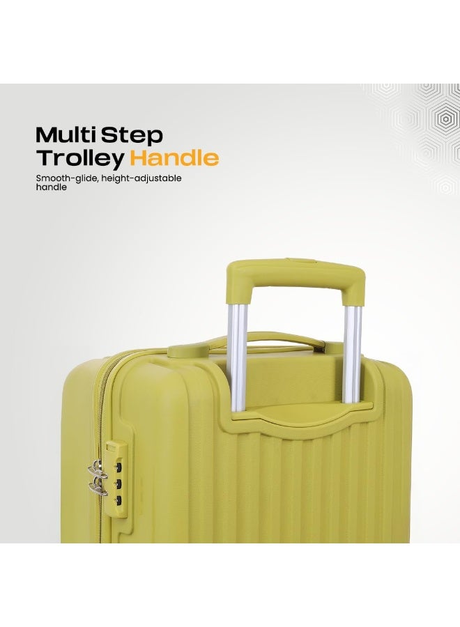 KAMILIANT by American Tourister Savvy | Trolley Bag Set of 3 (55+70+80 cms) for Travel| Hard Case Polypropylene (PP) Suitcase | 360° 8-Wheel Luggage Trolley | Combination Lock | Cress Green - Image 3