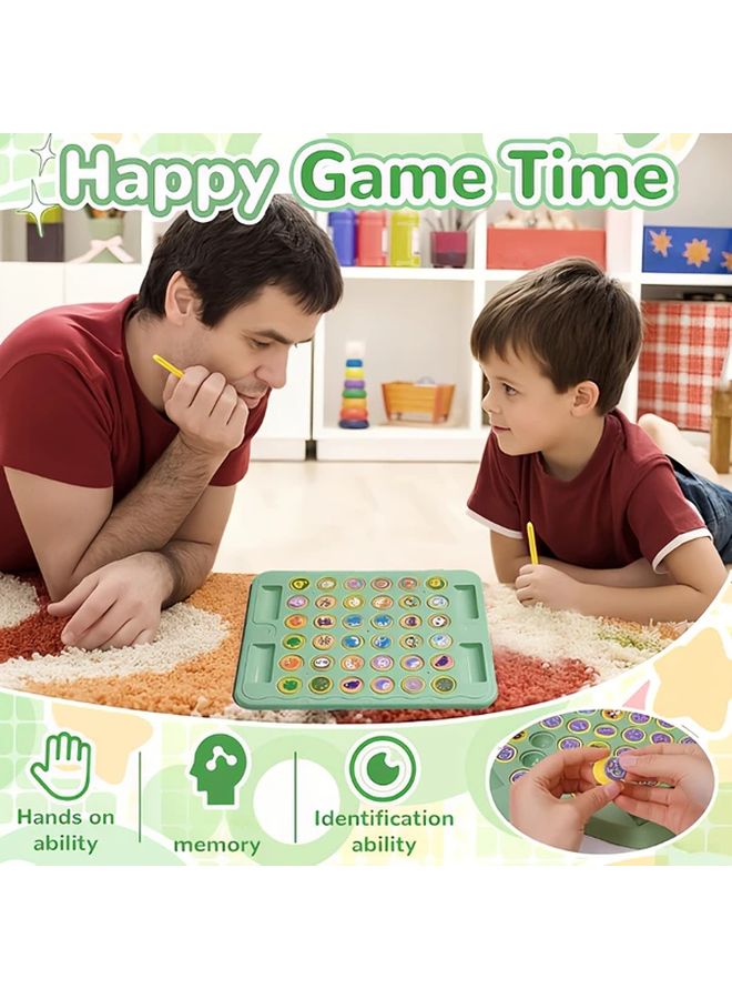 Memory Match Game 72 Pieces For Kids Fruits Animals Educational Family Activity - Image 1