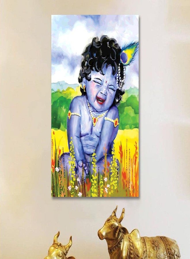 100Yellow® Bal Krishna Poster For Pregnant Women| Religious Bal Krishna God posters for room, Living Room, Posters For Bedroom, Mandir Room Walls (12 x 18 inches)|(Multicolor) - Image 2