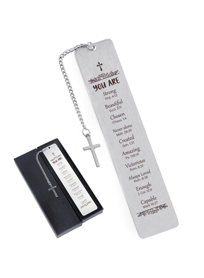 Shejdgart Metal Christian Bookmarks Gifts - Inspirational Bible Verse Bookmarks Gift for Book Lovers Religious Book Mark for Women Friends Birthday Baptism First Communion Graduation Retirement Gifts - Image 1