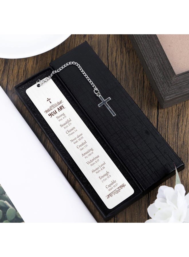 Shejdgart Metal Christian Bookmarks Gifts - Inspirational Bible Verse Bookmarks Gift for Book Lovers Religious Book Mark for Women Friends Birthday Baptism First Communion Graduation Retirement Gifts - Image 5