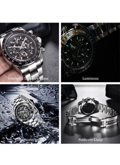 PAGANI DESIGN Men's Automatic Watches Mechanical Stainless Steel Waterproof Wrist Watch with Sapphire Glass  - Image 5