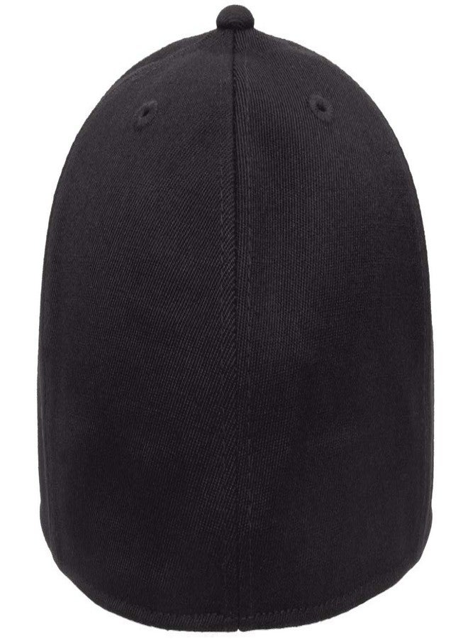 Flexfit Premium Flatbill Cap – Fitted 6210 - Large/X-Large (Black) - Image 3