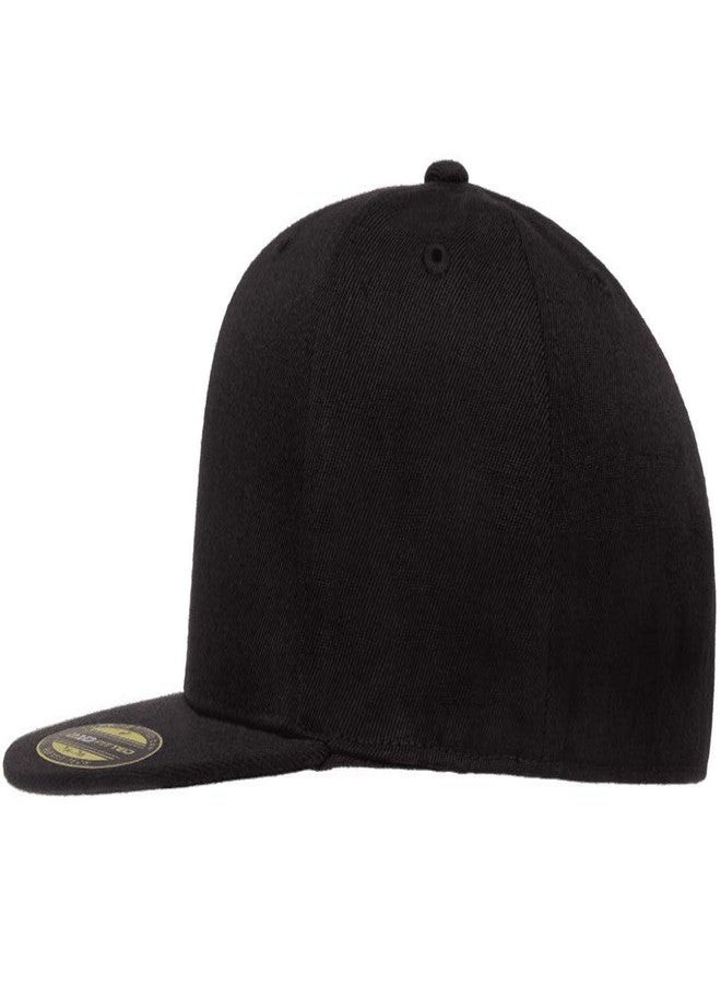 Flexfit Premium Flatbill Cap – Fitted 6210 - Large/X-Large (Black) - Image 2