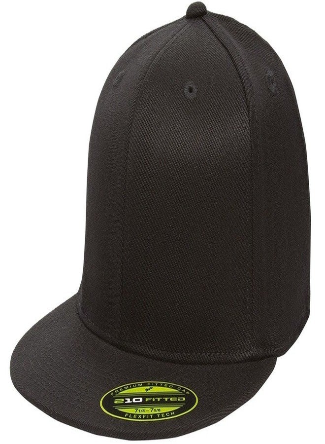 Flexfit Premium Flatbill Cap – Fitted 6210 - Large/X-Large (Black) - Image 1
