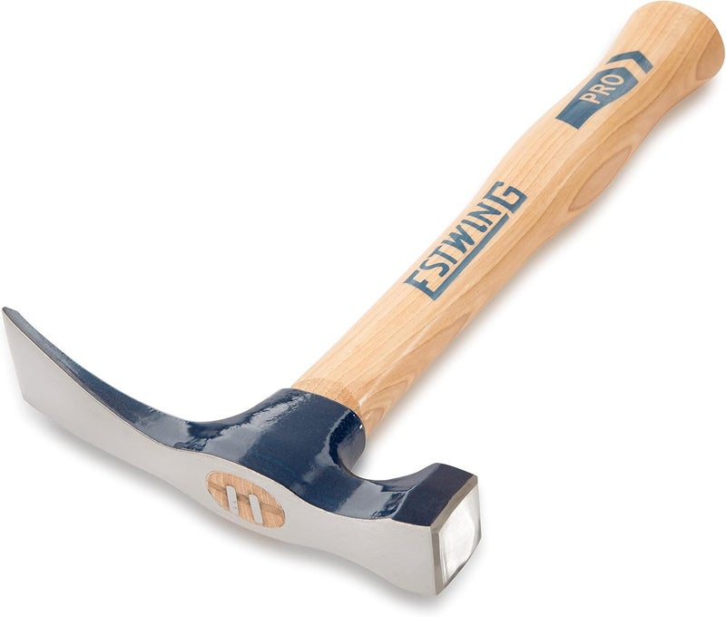 Estwing Bricklayer's/Mason's Hammer - 21 oz Masonry Tool with Forged Steel Head & Hickory Wood Handle - EW6-21BL - Image 2