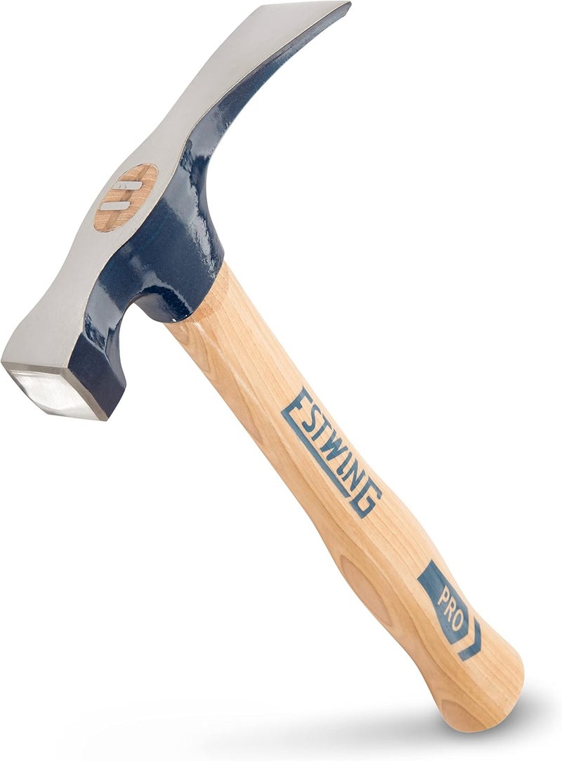 Estwing Bricklayer's/Mason's Hammer - 21 oz Masonry Tool with Forged Steel Head & Hickory Wood Handle - EW6-21BL - Image 1