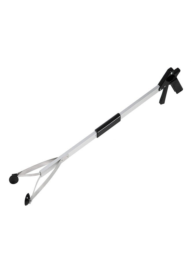 Luxet Grabber Reacher Suction Cup Grip Tool- Long 32 Inch Foldable Strong Heavy Duty Aluminum Pick Up Stick - Lightweight Trash Litter Picker Claw Extended Gripper Nabber Assist for Elderly, Luxet (Black) - Image 1