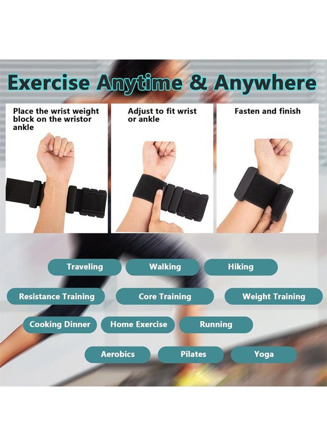 Hihonor Adjustable Wrist and Ankle Weight, 2 PCS Wearable Strong Arm and Leg Weights (1lb Each), for Women, Men, Yoga, Dance, Barre, Pilates, Swimming, Cardio, Aerobics, Gym (Blue) - Image 5