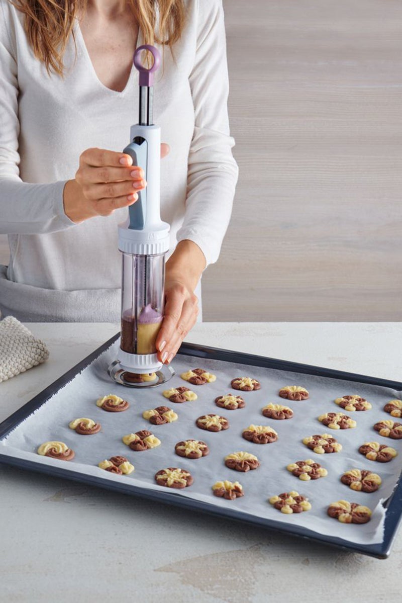 Tchibo Cookie Press for Easy Dough Cutting, White  - Image 1