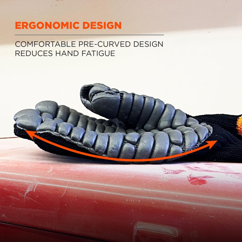 Ergodyne قفاز عمل مضاد للاهتزاز خفيف الوزن معتمد من إيرغوداين بروفليكس 9000، كبير، أسود - Image 5
