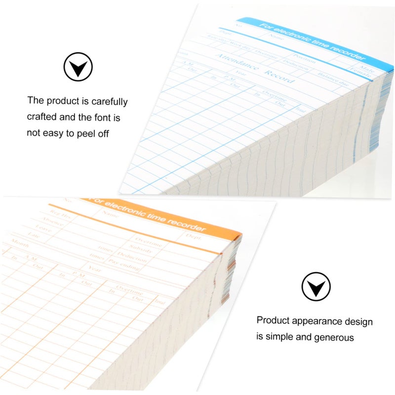 Tehaux Double Sided Monthly Punch Clock Cards For Office Factory Commuting Records - Image 5