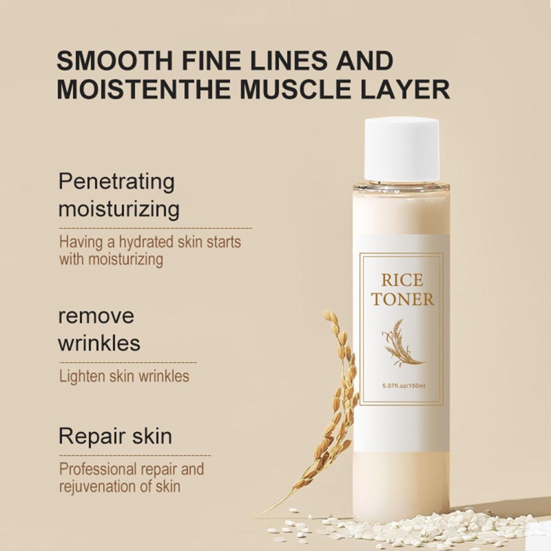 CLY AMS Rice Toner for Face, Rice Hydrating Face Toner for Women & Men, Lightweight Facial Moisturizer Targets Dryness, Dullness, Strengthens Skin Barrier, for Sensitive & Combination Skin - Image 2