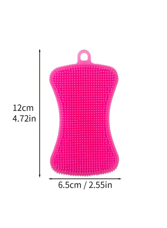 Green Silicone Dishwashing Brush 4 Pack - Image 3