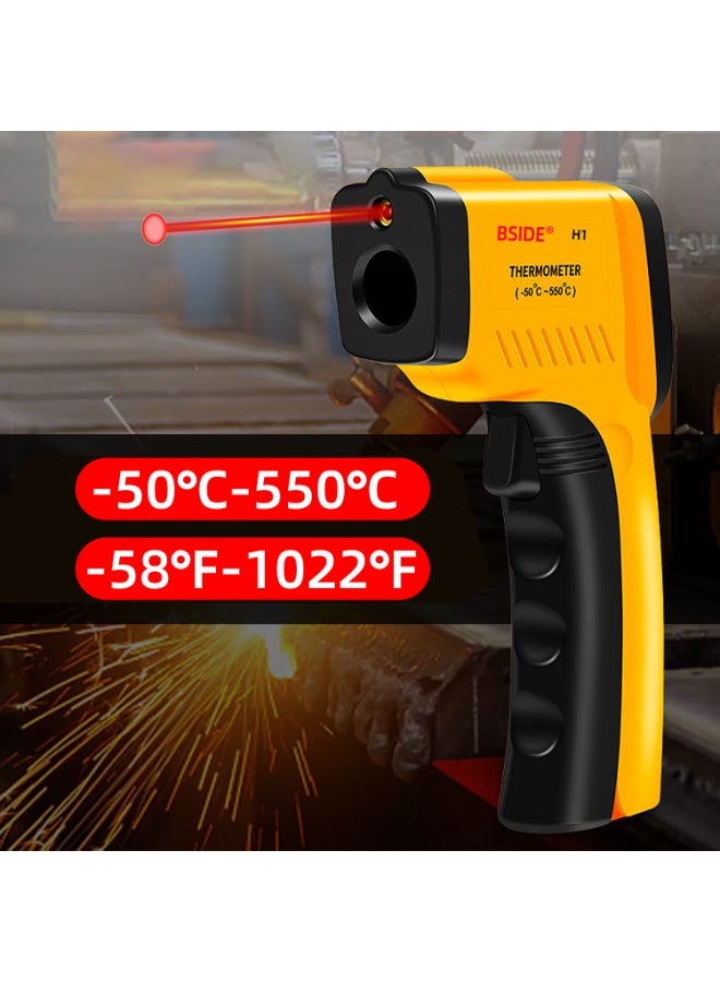 BSIDE H1 Infrared Thermometer Non-Contact Digital Temperature Emissivity Adjustable-58℉-1022℉ (-50℃-550℃) Industrial High Precision Infrared Temperature Kitchen Baking Thermometer - Image 3