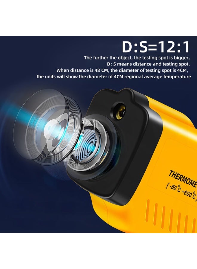 BSIDE H1 Infrared Thermometer Non-Contact Digital Temperature Emissivity Adjustable-58℉-1022℉ (-50℃-550℃) Industrial High Precision Infrared Temperature Kitchen Baking Thermometer - Image 4