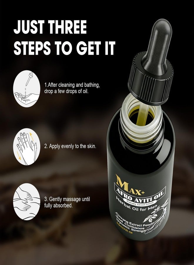 jalan Max+ Afro Ayiti Oil for Men, Natural Herbal Extra Strength Care Oil, Male-Specific Body Massage Oil with A Non-Greasy Formula that Quickly Absorbs, Enhances Vitality - Image 4