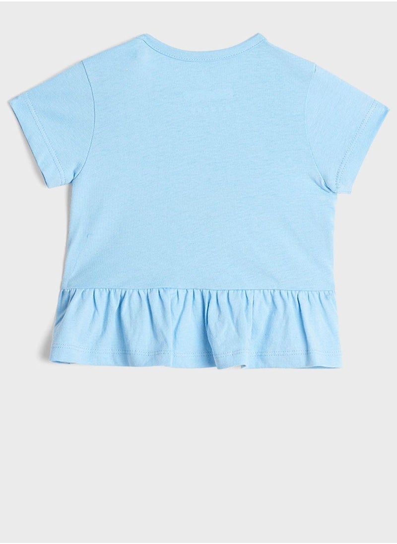 Cheekee Munkee Kids Graphic Peplum T-Shirt - Image 2