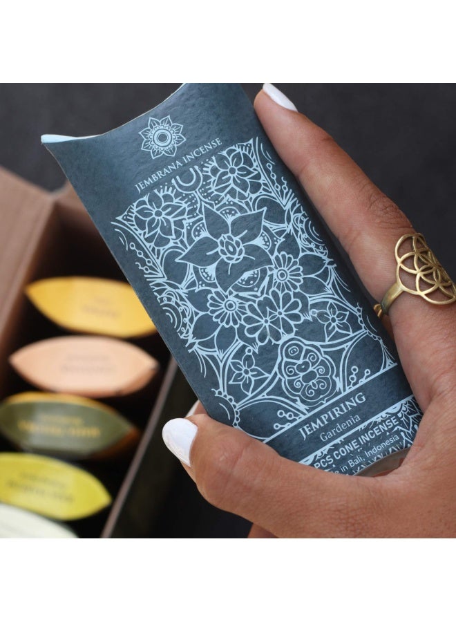 Jembrana Incense Cones Mix 6 Scents 60 Cones Total 10 Cones Each Of Lotus Padma Sandalwood Gardenia Maha Triloka Raja Harum And Dewi Sai Amber Gift Sets From Bali Soap  - Image 4
