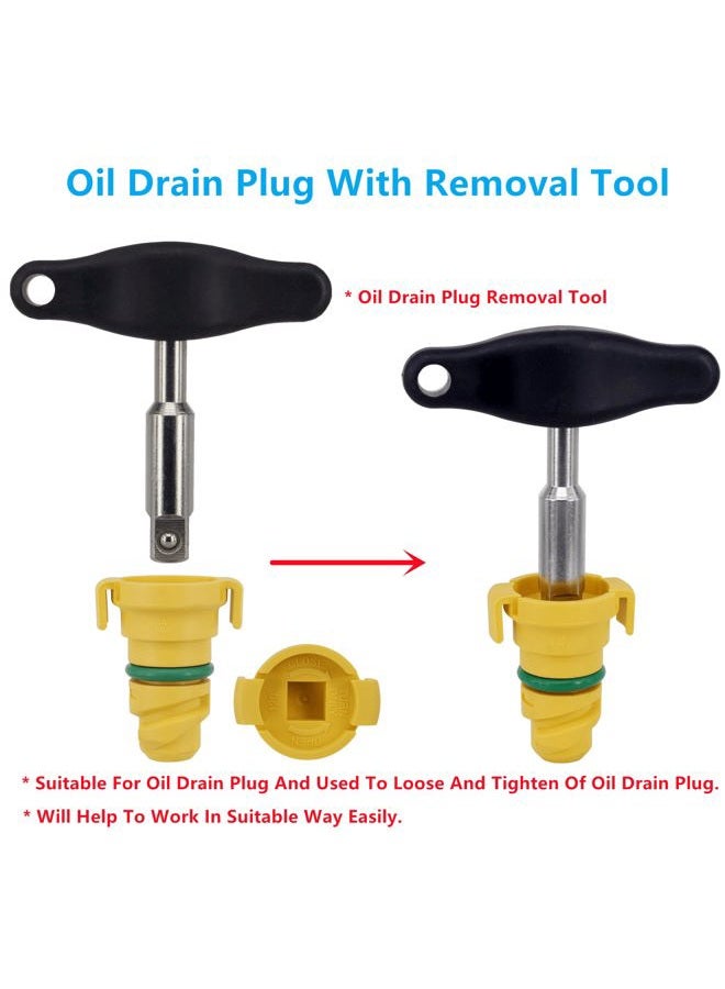 Dsnaduo 1 PCS Removal Install Tool With 5 PCS Oil Drain Plug Fit For Ford F-150 2015 2016 2017 2018 2019 2020 2021 for Lincoln MKZ Replace KX6Z6730B, KX6Z-6730-B, FT4Z-6730-A, BC3Z-6730-A plug - Image 5