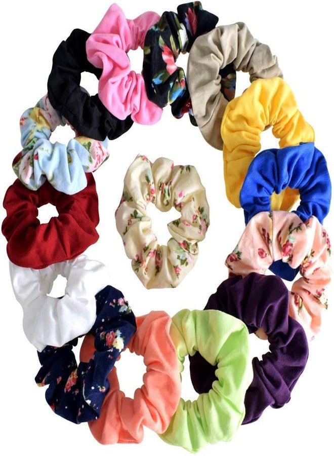 RECTYO GALLERY Scrunchies Cotton Elastic Hair Band 15 Pcs Scrunchies for Accessories for Women or Girls - Image 2