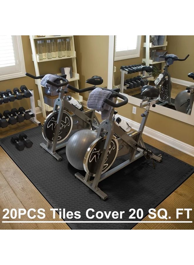50 Black EVA Interlocking Foam Mats Soft Non Slip Waterproof Fitness Tiles 50 Pieces - Image 5
