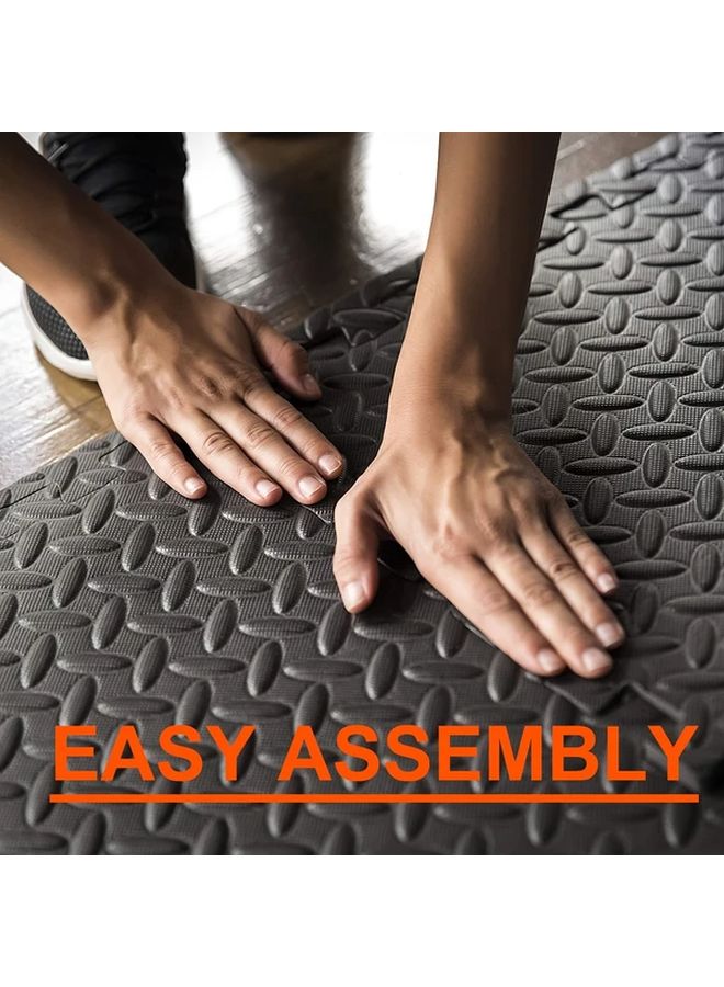 50 Black EVA Interlocking Foam Mats Soft Non Slip Waterproof Fitness Tiles 50 Pieces - Image 4