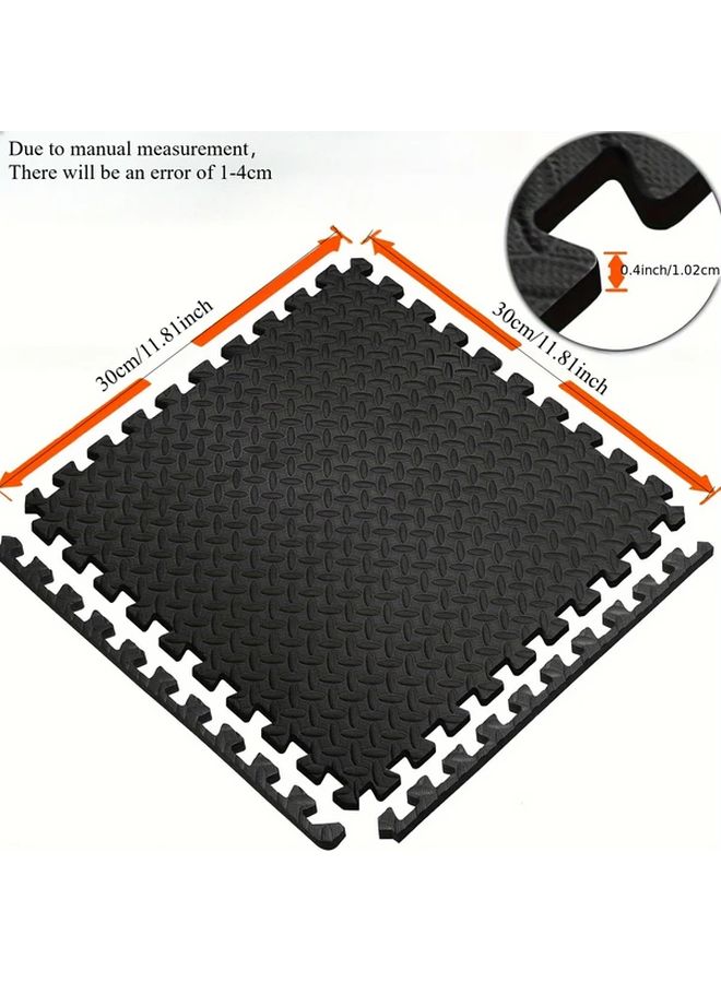 50 Black EVA Interlocking Foam Mats Soft Non Slip Waterproof Fitness Tiles 50 Pieces - Image 3