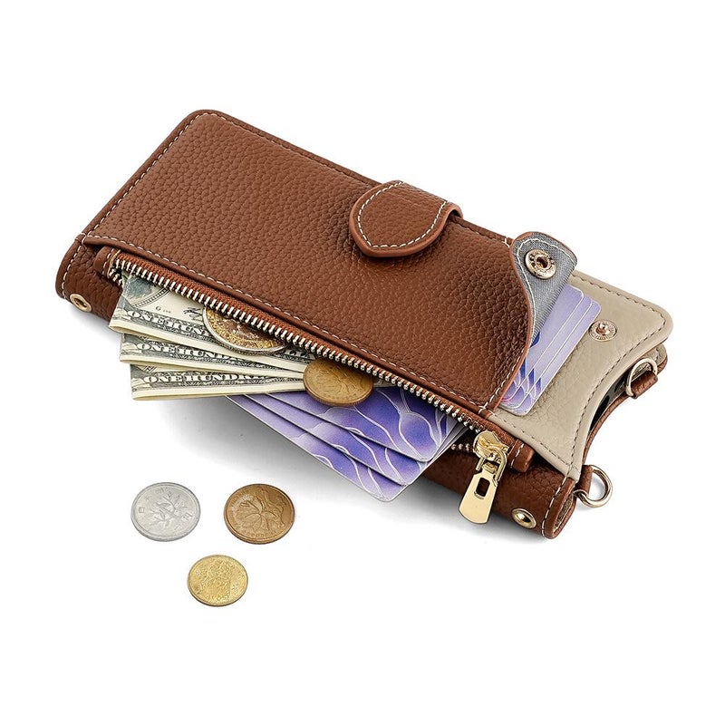 erorex For Honor 400 Global 156.5mm Crossbody Chain Fishtail Litchi Leather Phone Case(Brown) - Image 4