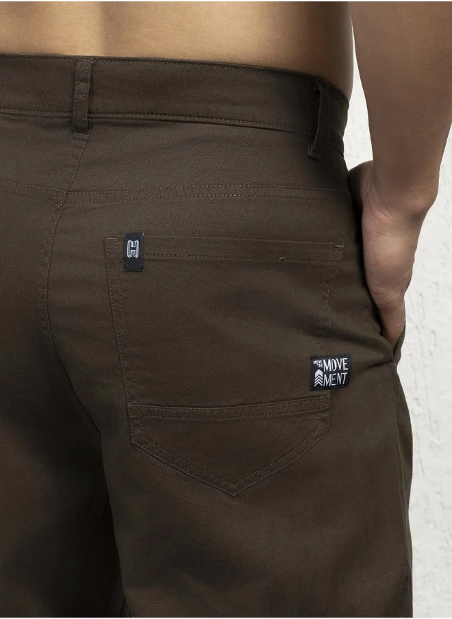 هوبرهولمي Dark Olive Pants For Men