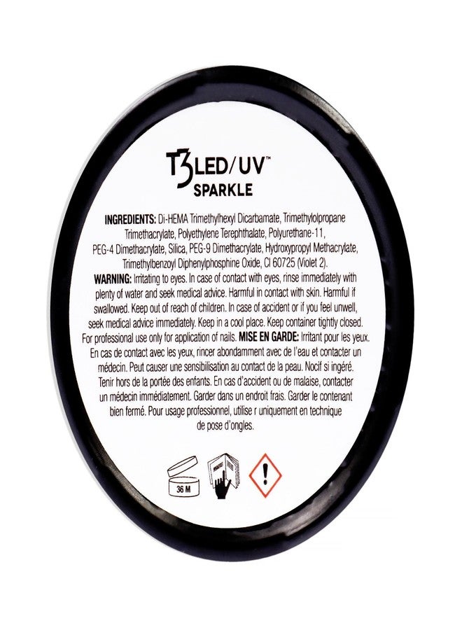 Cuccio Naturale Cuccio Pro T3 LED/UV Cool Cure Versatility Gel - Self-Levelling - Incredibly Flexible - Strong Adhesion - High Shine Finish - Fast Application - Quick Cure - Barbie Glitter - 1 Oz Nail Gel - Image 2