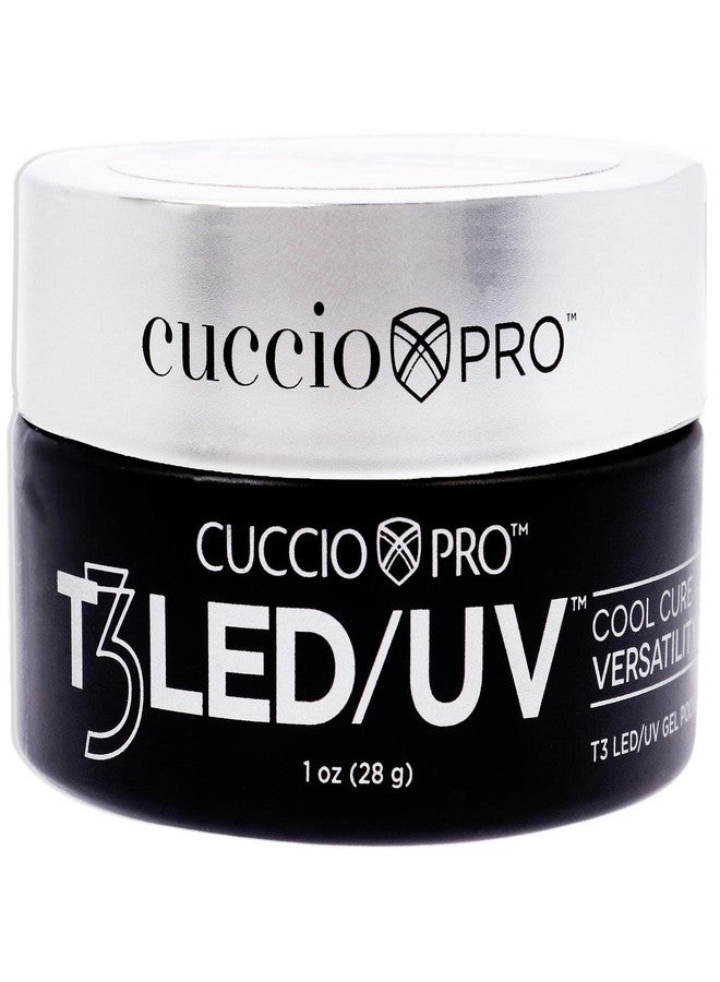 Cuccio Naturale Cuccio Pro T3 LED/UV Cool Cure Versatility Gel - Self-Levelling - Incredibly Flexible - Strong Adhesion - High Shine Finish - Fast Application - Quick Cure - Barbie Glitter - 1 Oz Nail Gel - Image 1