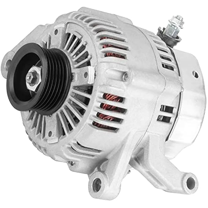 ILONPA Alternator Replacement Compatible with 2001-2006 Dodge Dakota, 2001-2004 Jeep Grand Cherokee, 2002-2006 Liberty, 2006 Mitsubishi Raider Replace AND0202, 5170746AA, 121000-4410, 400-52058 - Image 1