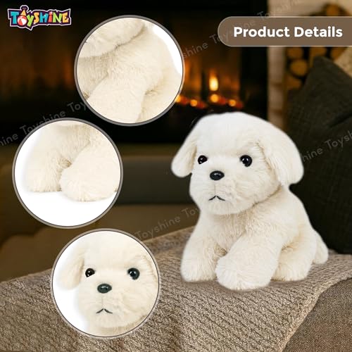 Toyshine 23cm Soft Stuffed Puppy Plush Toy | Adorable Sitting Dog with Collar | Birthday Gift for Kids | Hugging Gift for Girls, Boys & Dog Lovers - Image 3