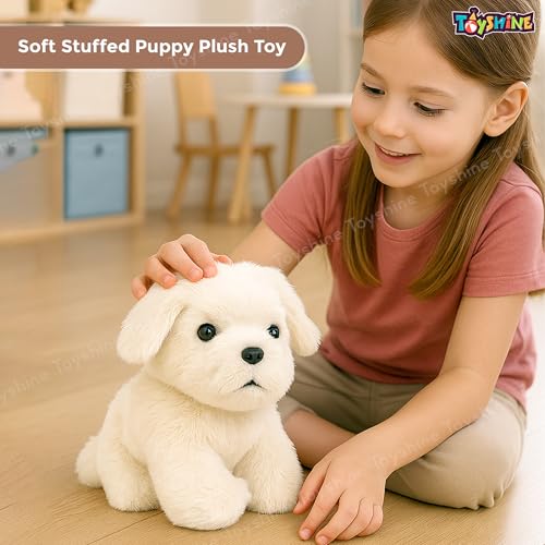 Toyshine 23cm Soft Stuffed Puppy Plush Toy | Adorable Sitting Dog with Collar | Birthday Gift for Kids | Hugging Gift for Girls, Boys & Dog Lovers - Image 4