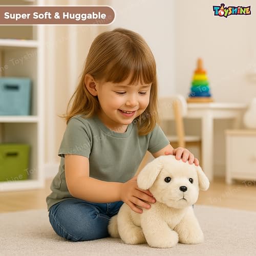 Toyshine 23cm Soft Stuffed Puppy Plush Toy | Adorable Sitting Dog with Collar | Birthday Gift for Kids | Hugging Gift for Girls, Boys & Dog Lovers - Image 2