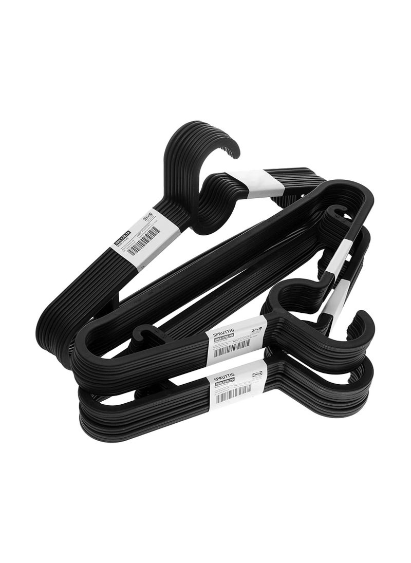 Generic Hanger For Clothes For Trouser, Shirt, Jeans, Pack Of 30 piece, black  - Image 1