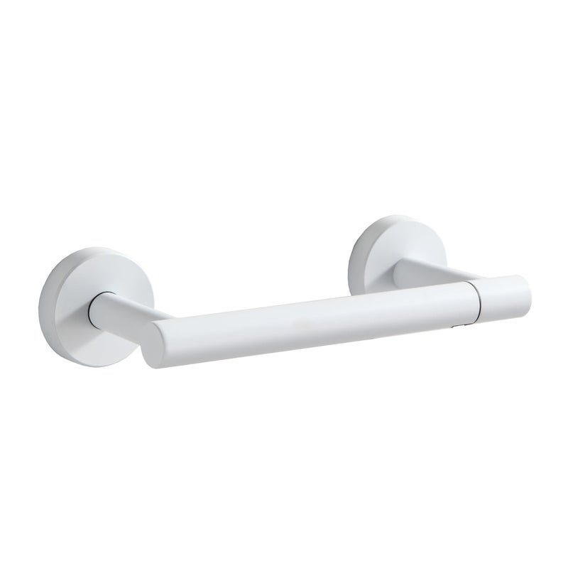 BVL Toilet Paper Holder Matte White Wall Mount Stainless Steel 304 Large Mega Roll - Image 1