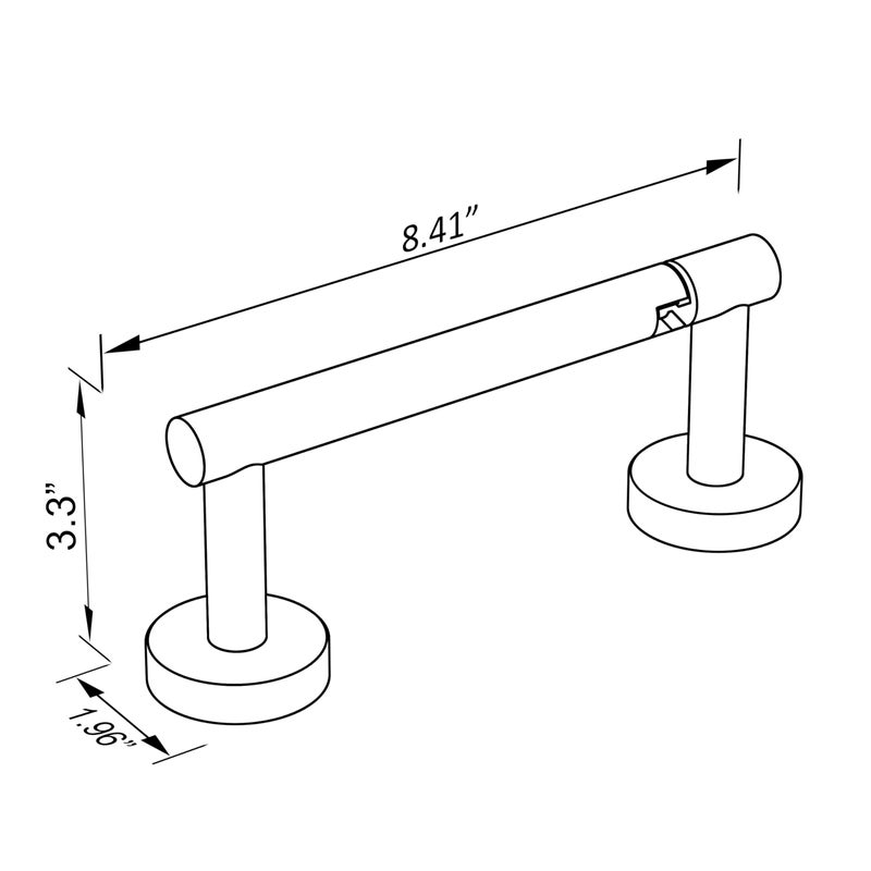 BVL Toilet Paper Holder Matte White Wall Mount Stainless Steel 304 Large Mega Roll - Image 5