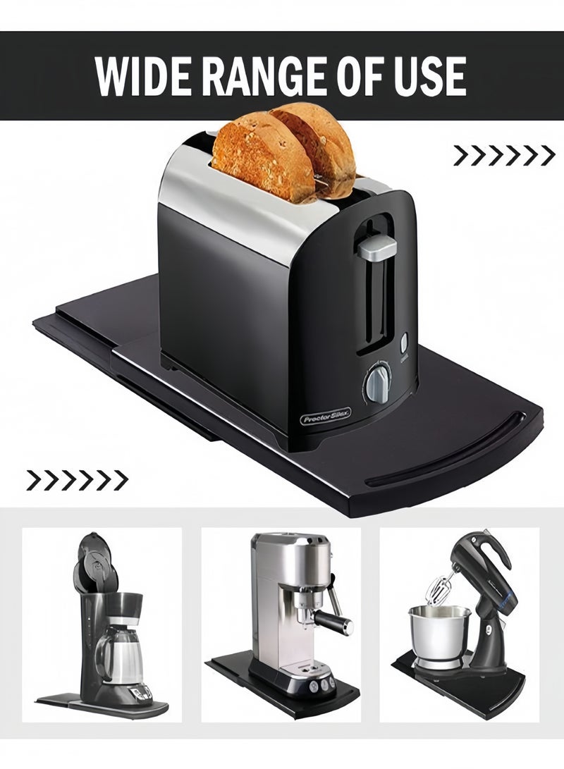 Multi-Purpose Sliding Base Tray for Kitchen Appliances - Coffee Machine Organizer, Space-Saving Pull-Out Shelf, Easy to Clean & Durable Storage Solution
