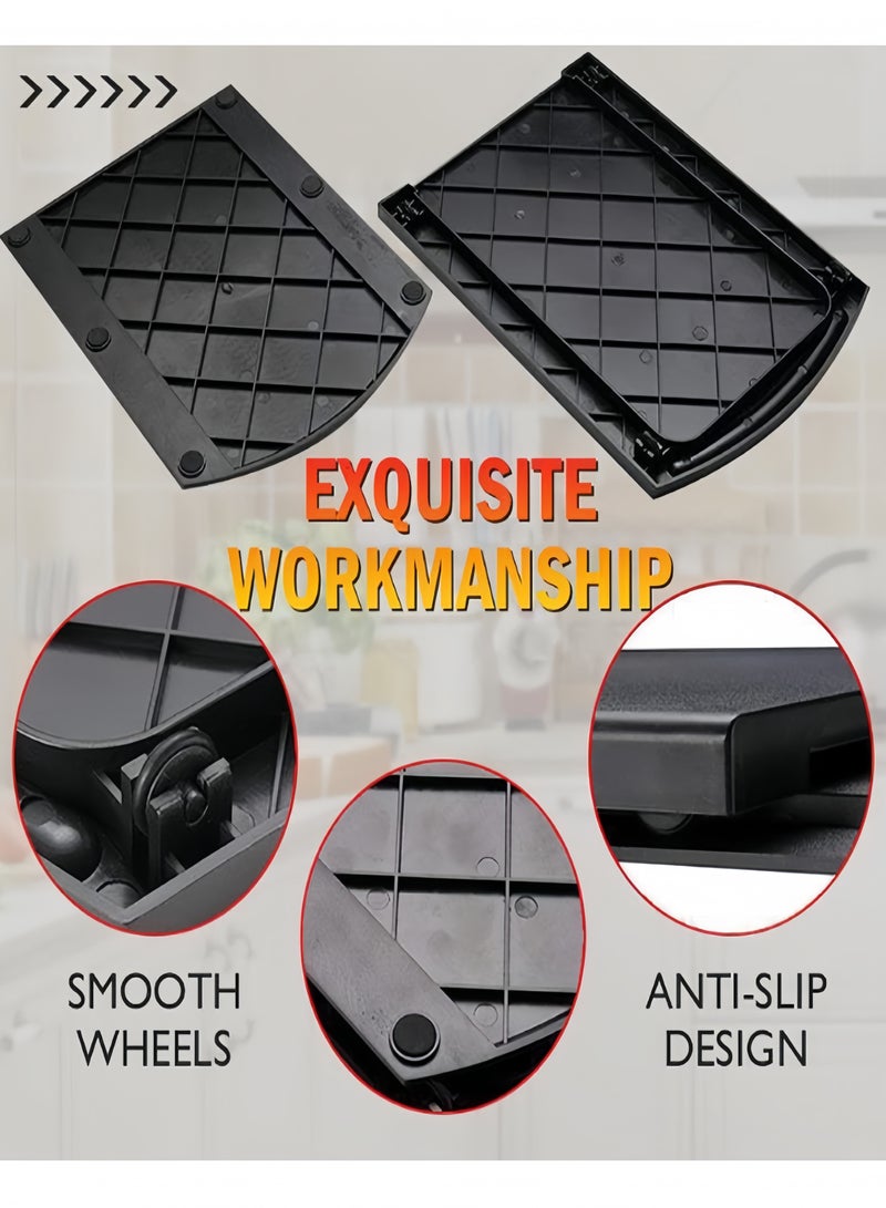 Multi-Purpose Sliding Base Tray for Kitchen Appliances - Coffee Machine Organizer, Space-Saving Pull-Out Shelf, Easy to Clean & Durable Storage Solution