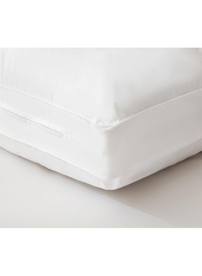 Super Soft Memory Foam Pillow Set, 100% Cotton, 250 Stitches, Anti-Down And Luxurious Microfiber Filling. Set Of 2 Pillows