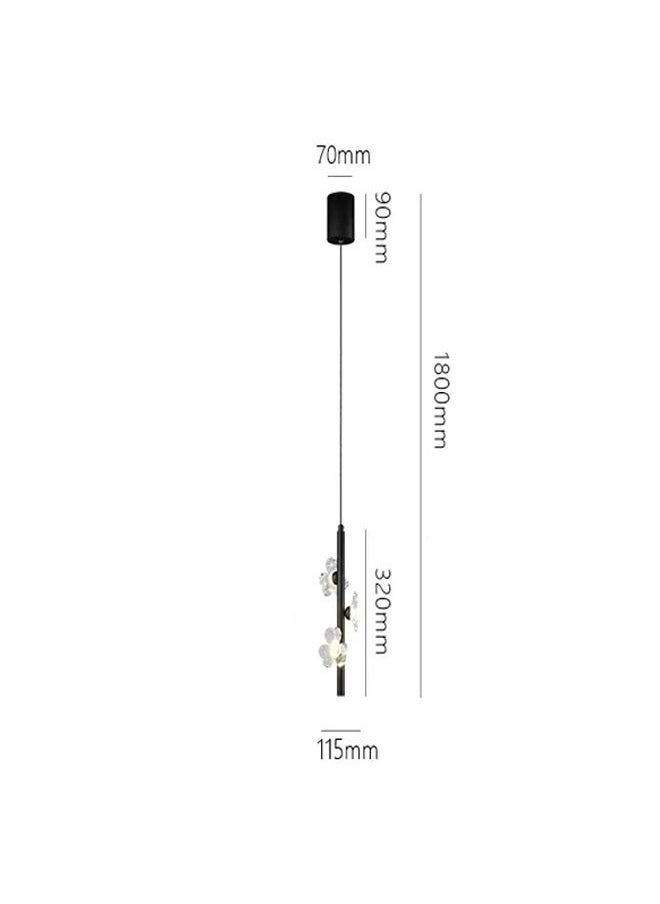 fashionhome - Multipurpose Indoor LED Flower Shape Light Long Tube Pendant Wall Hanging Decoration Lights Chandelier for Bedroom and Kitchen 115x1800 mm - Image 1
