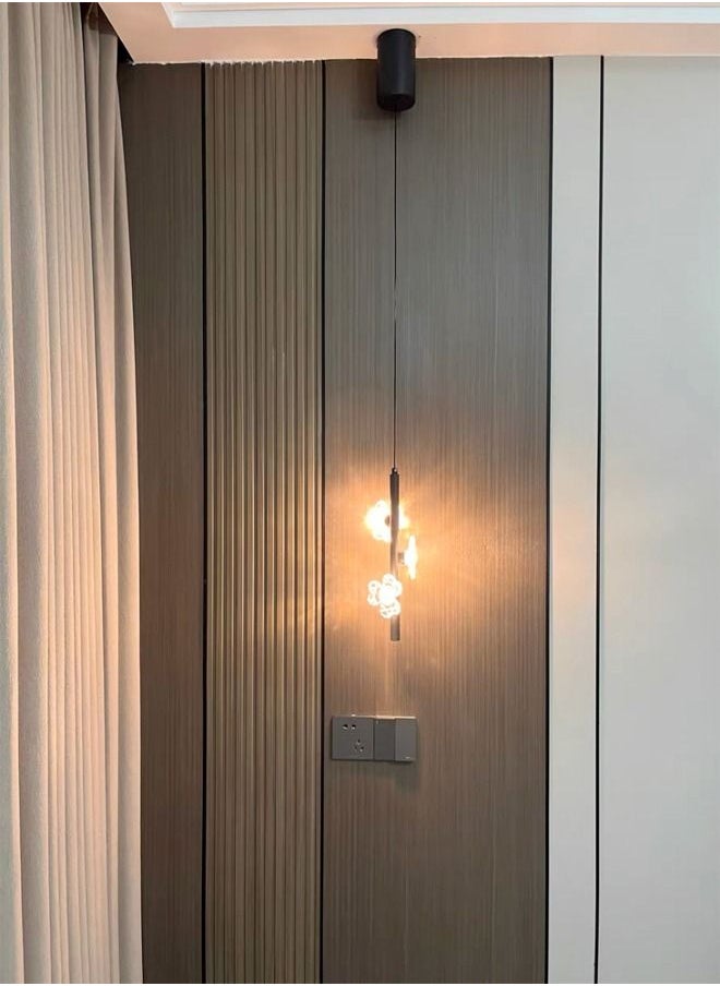 fashionhome - Multipurpose Indoor LED Flower Shape Light Long Tube Pendant Wall Hanging Decoration Lights Chandelier for Bedroom and Kitchen 115x1800 mm - Image 1