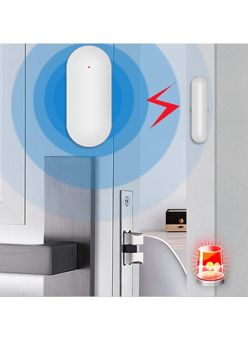 TUYA - Wifi Door Sensor Alarm,  Magnetic Wireless Door Window Detector Sensor Alarm System, Durable Wireless Home Anti Theft Door Alarm, Entry Detector Sensor For Home Security, White - Image 1