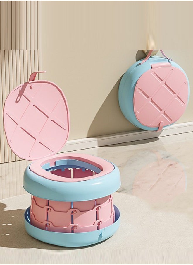 JCB CHIC Portable Potty Seat, Kids Folding Training Toilet Chair Travel Potty Indoor Outdoor with Storage Travel Bag And PVC Cushion  - Image 1