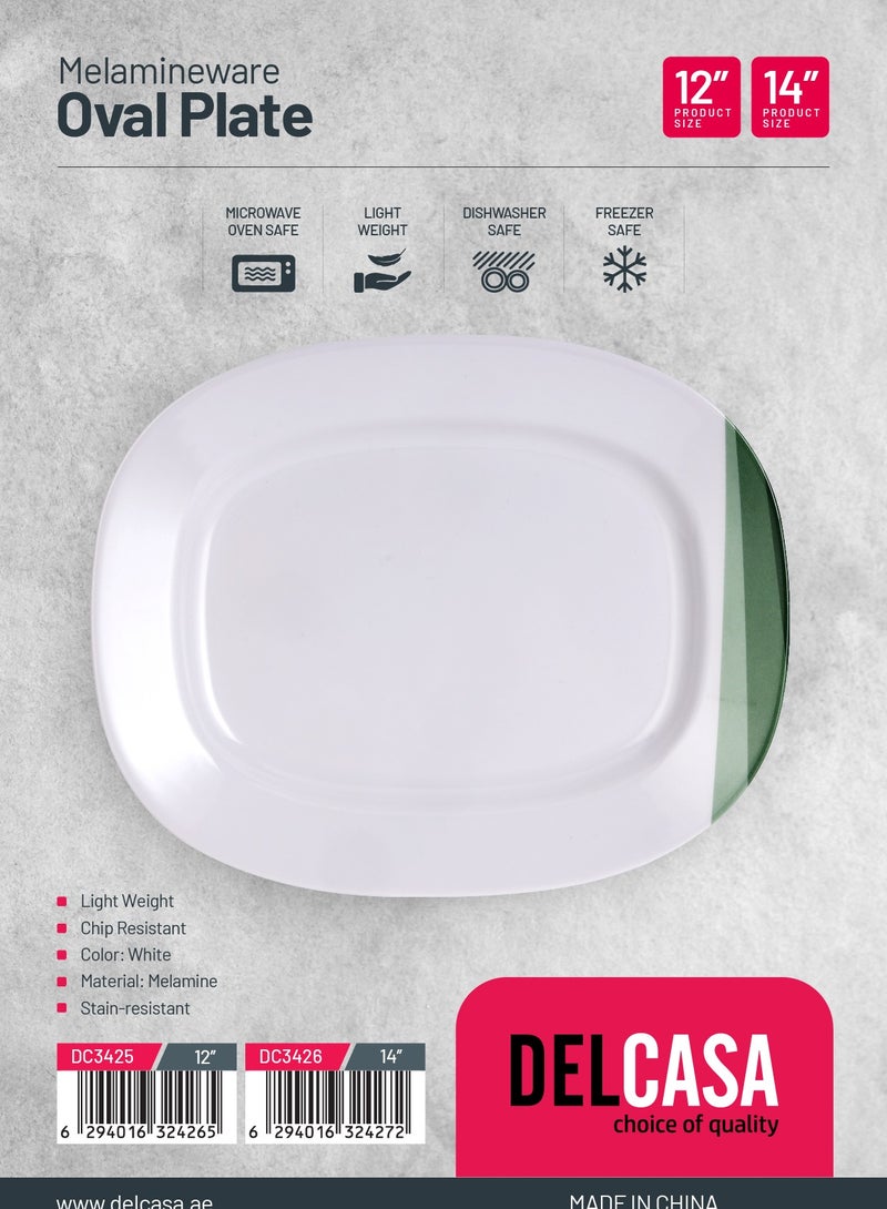 ديلكاسا طبق ديلكاسا بيضاوي من الميلامين مقاس 14 بوصة - DC3426 - Image 5