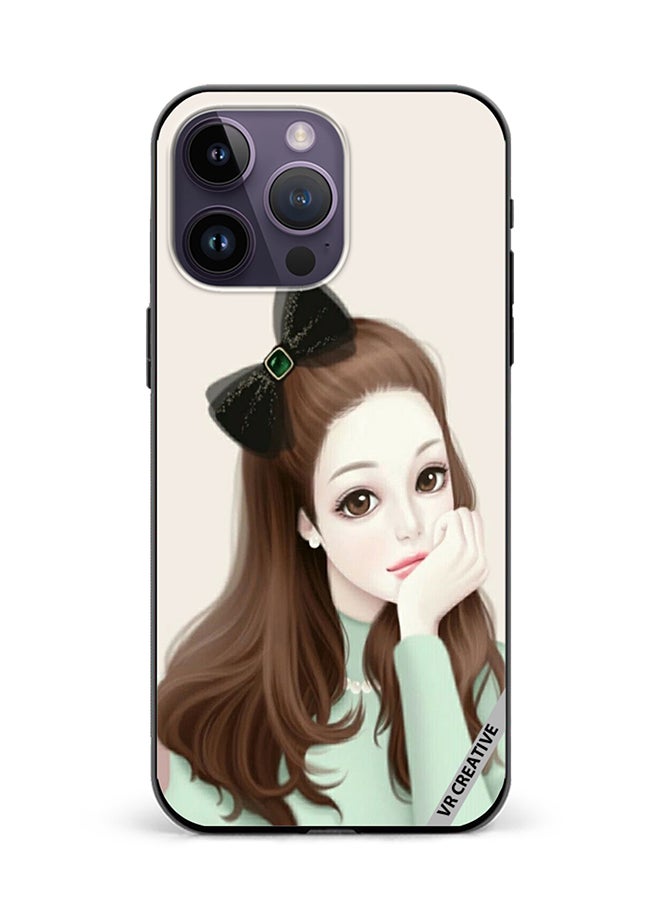 VR CREATIVE Protective Case Cover For Apple iPhone 16 Pro Max Girl With Band Design Multicolour